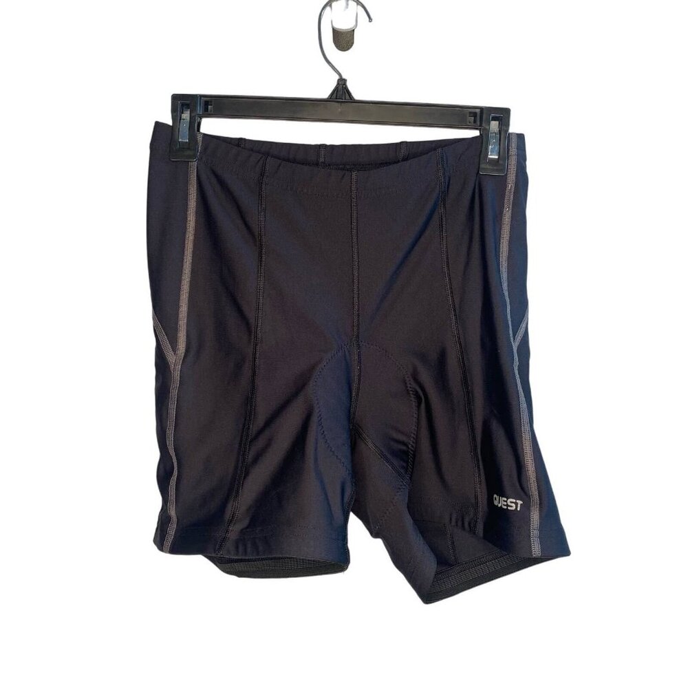 Quest mens Compression Padded Cycling Shorts Black Size Large